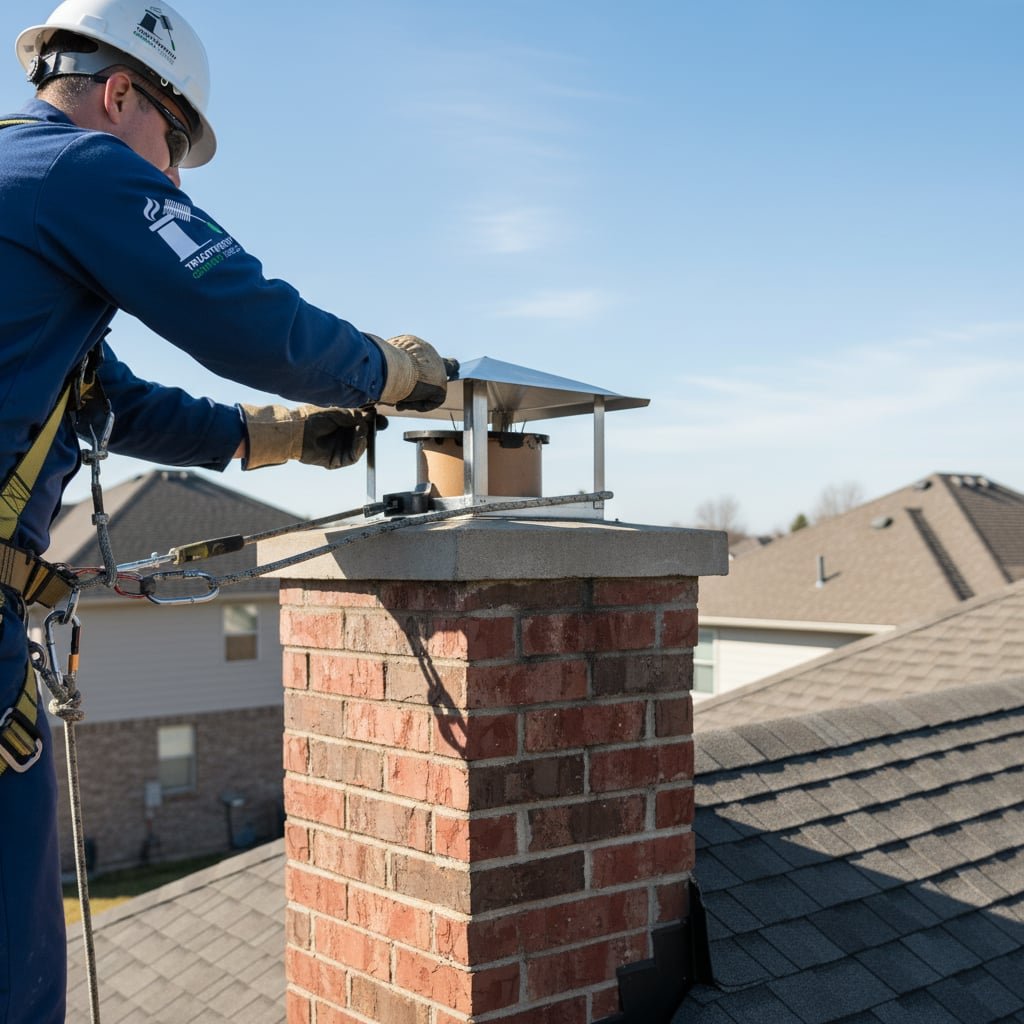 Chicago Chimney Cap Installation